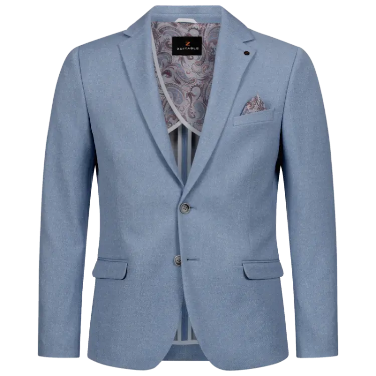 Lightblue slim fit jacket Zuitable - DiNick 261212/650