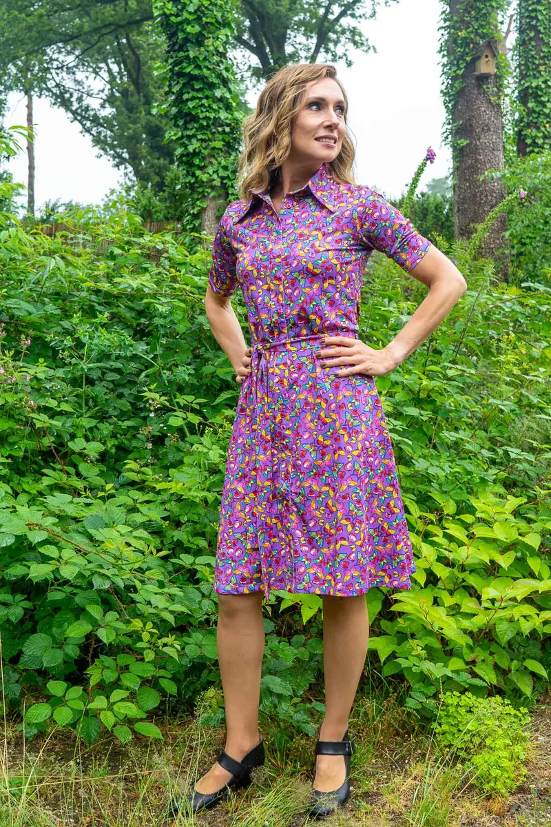 Lilou dress- butterfly aurora purple