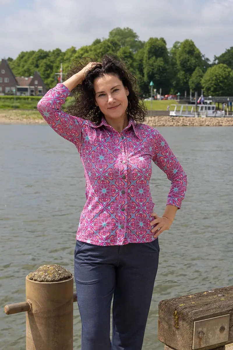 Lilou shirt - stretchstof - retrola