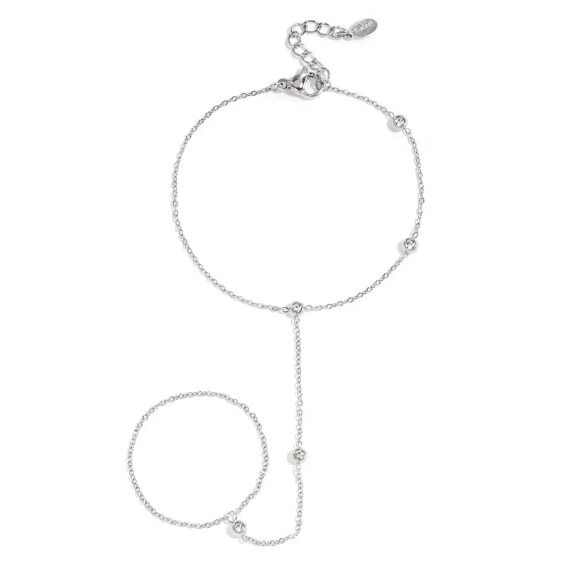 Linked Love Hand Chain Zilverkleurig