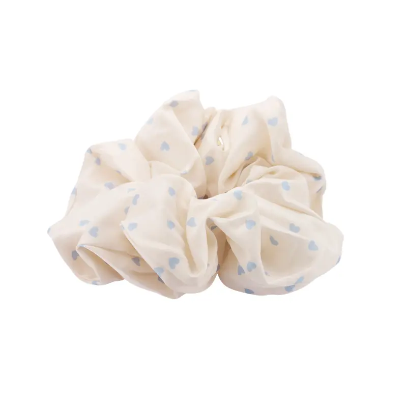 Lovely Blue Hearts Scrunchie