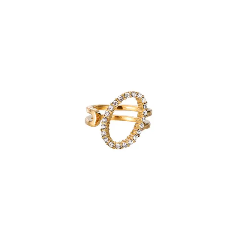 Lucky Diamond Cycle Ring Goudkleurig
