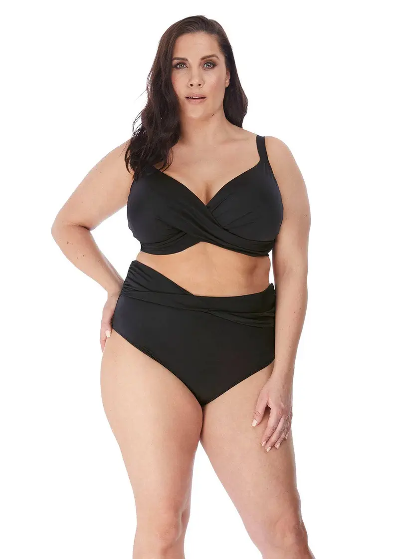 Magnetic Twist High Waisted Bikini Broekje Zwart