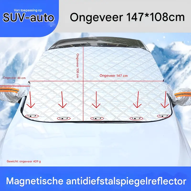 Magnetisch antivrieszeil - voorruitbeschermingsdoek
