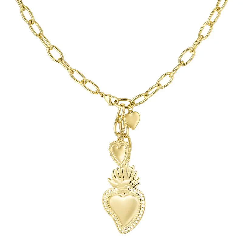 Major Heart Ketting Goudkleurig