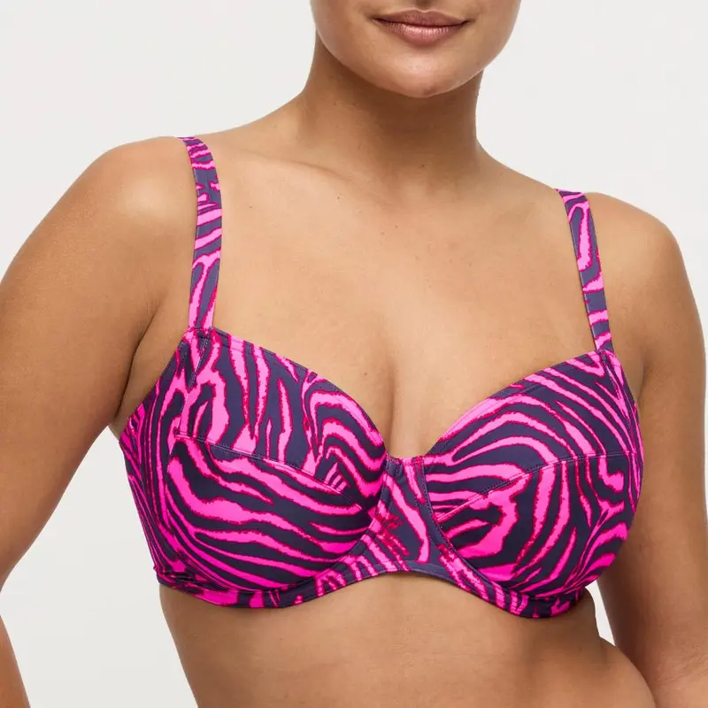 Malabo Volle Cup Beugel Bikini Top 4013710 Hot Pink Zebra
