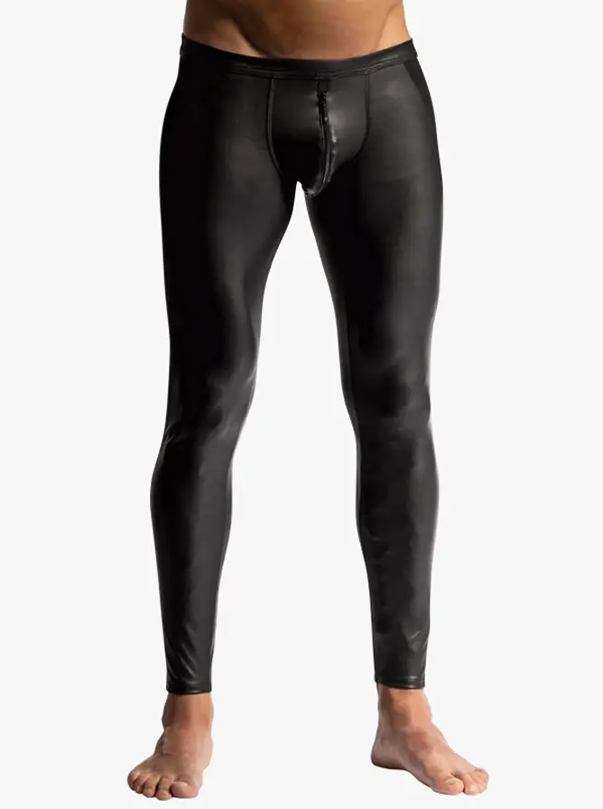 Manstore M2419 Zipped Long Johns Black