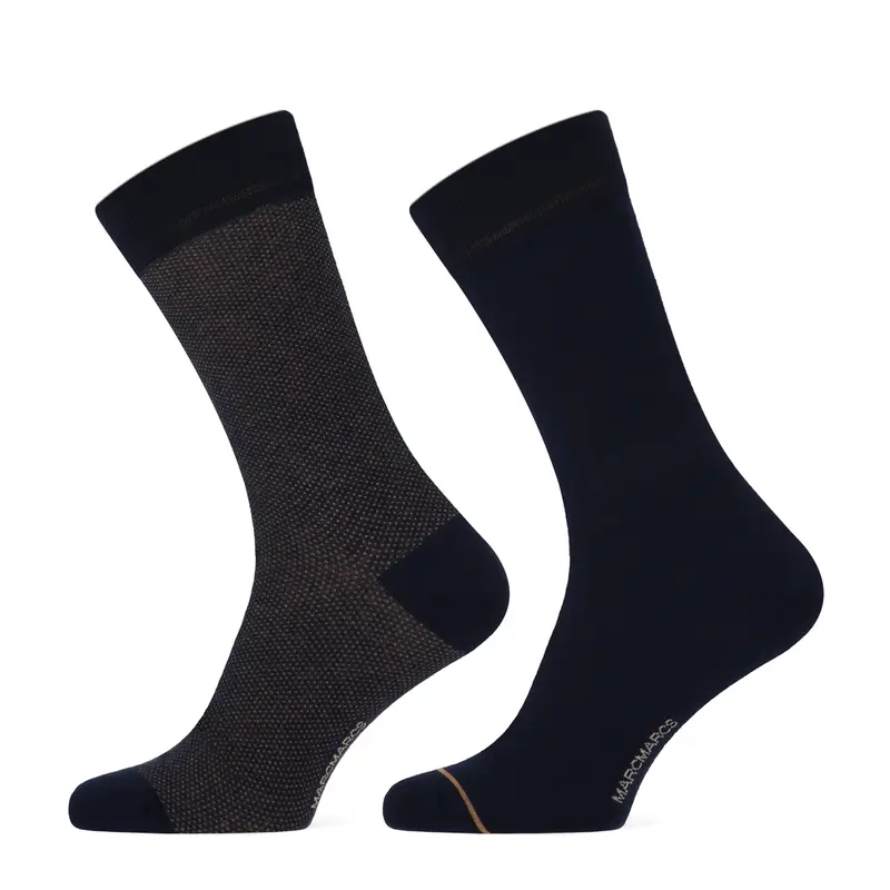 MarcMarcs Men Socks Jamal 2-Pack 101011067 4990P 2p Marine