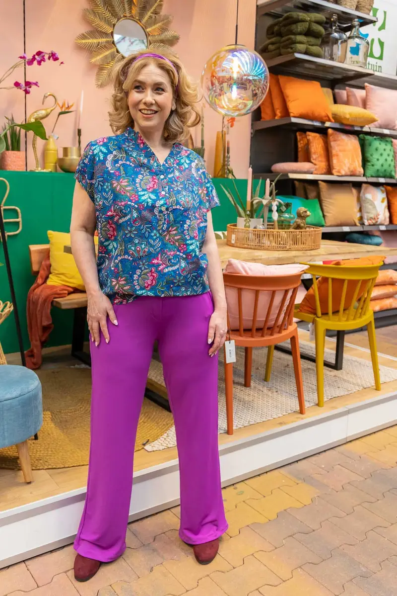 Marissa blouse katoen- gemaakt door Tantilly- linda