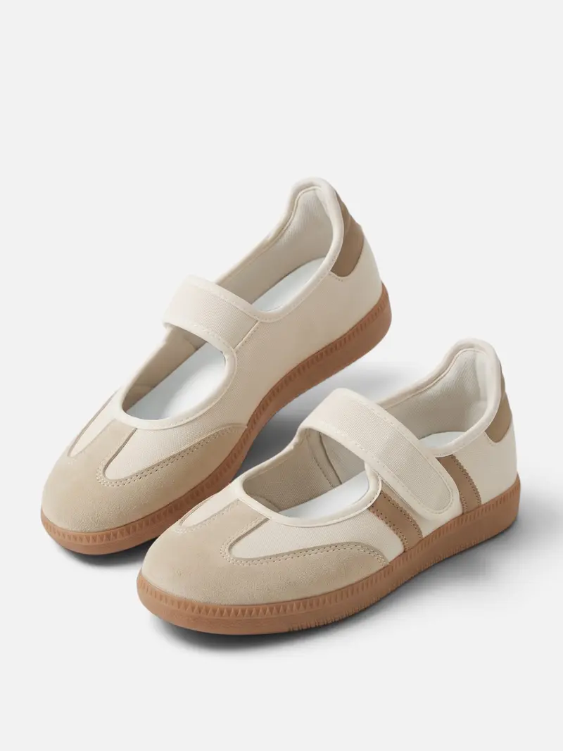 Mary Jane Sneakers voor Dames met Contrasterende Strepen