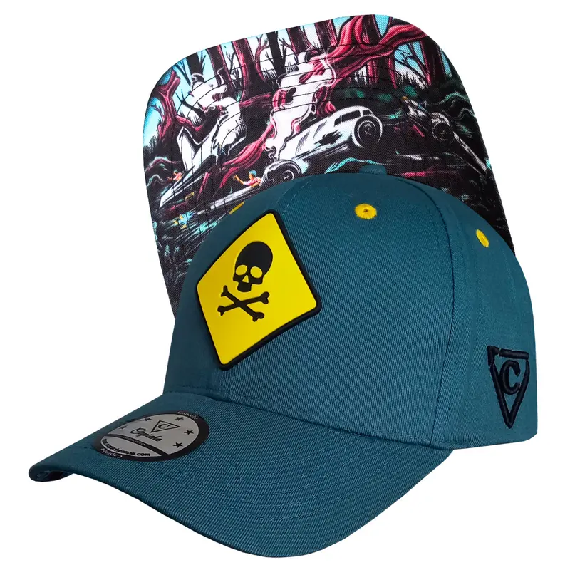 Mayday Curved Cap - Blue & Yellow Rubber