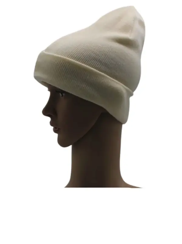 Meisjes muts effen beige. Maat