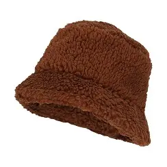 Meisjes muts effen bruin. Maat