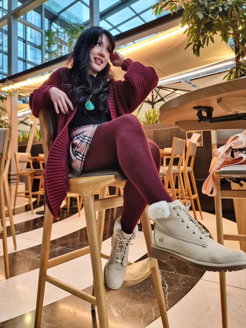 Merino Wool Tights - Red Velvet Cake