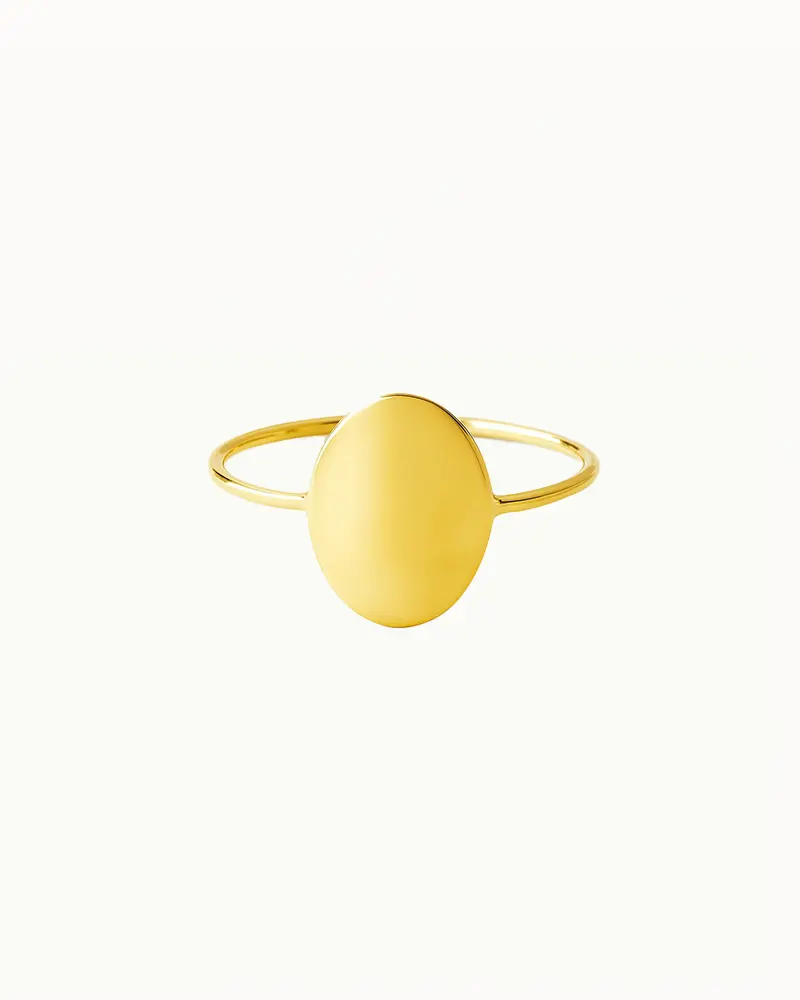 Minimalistische Ring met Ronde Plaat - Lynn - R26