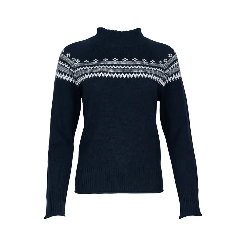 Mock neck Jacquard