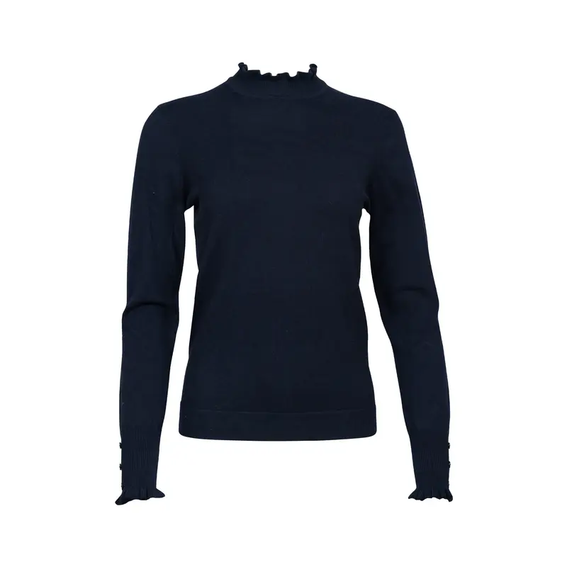 Mock neck with frills