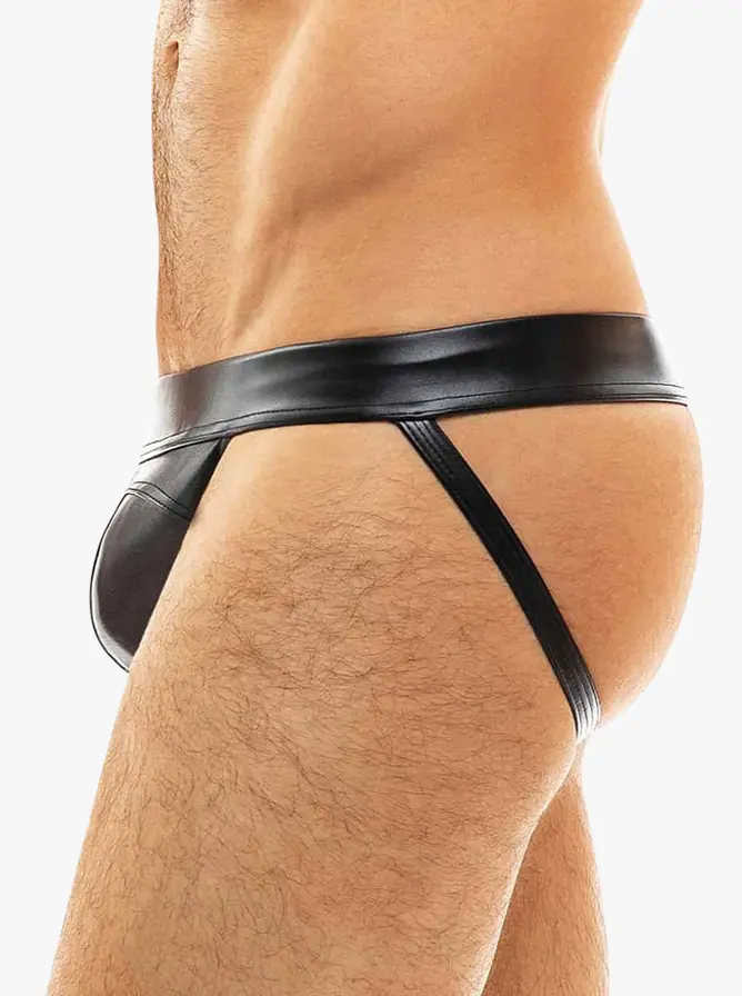 Modus Vivendi Leather Jockstrap Black