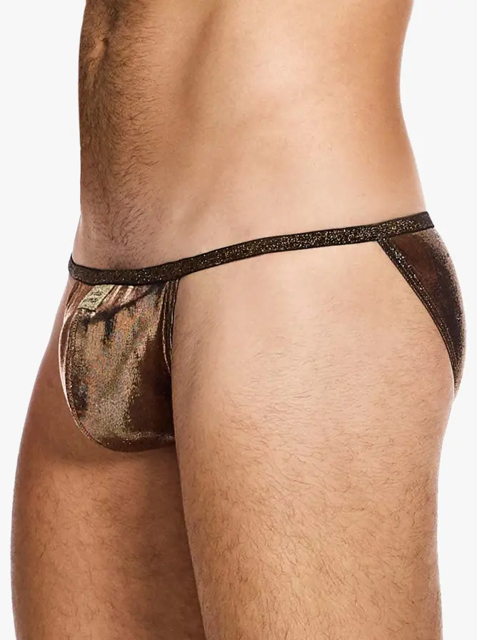 Modus Vivendi Metallic Metal Tanga Brief Gold