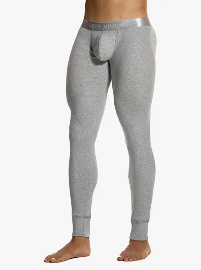 Modus Vivendi Ribbed Cotton Leggings Grey