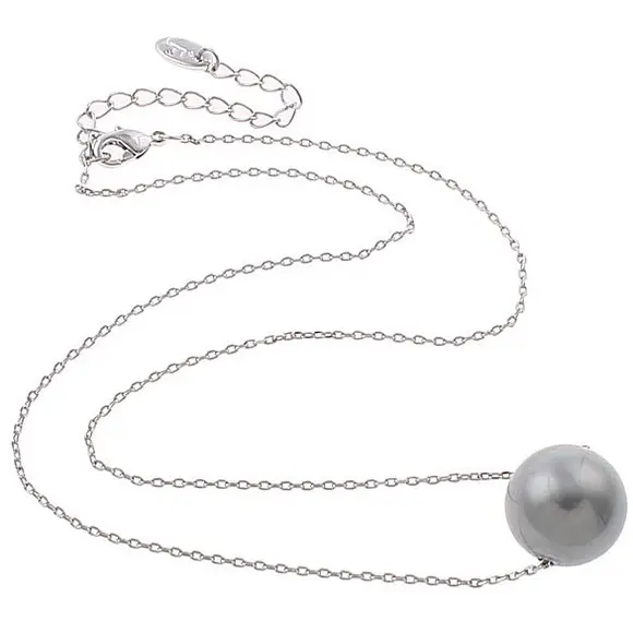 Mother of pearl parel ketting Shiny Ball Grey