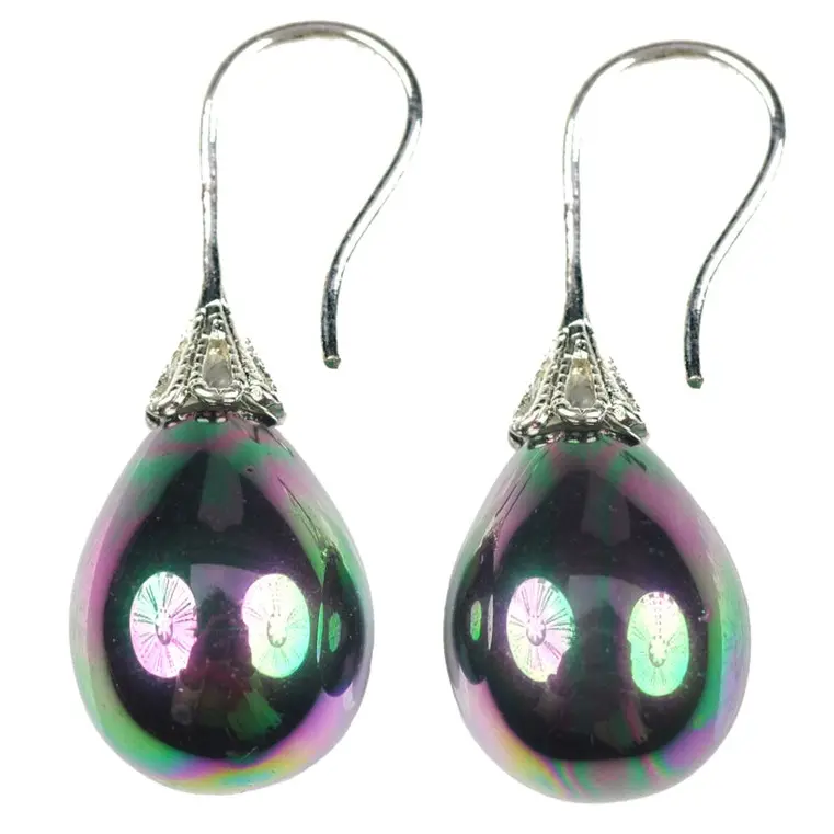 Mother of Pearl parel oorbellen Shell Pearl Black Shine