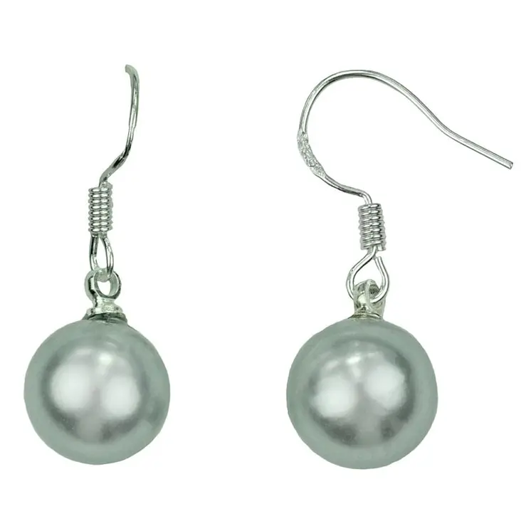 Mother of pearl parel oorbellen Shiny Grey