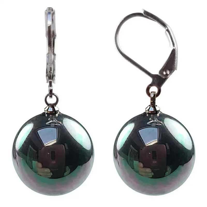 Mother of pearl parel oorbellen Verme Big Ball
