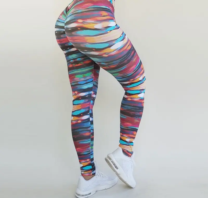 Multicolor yogalegging dames