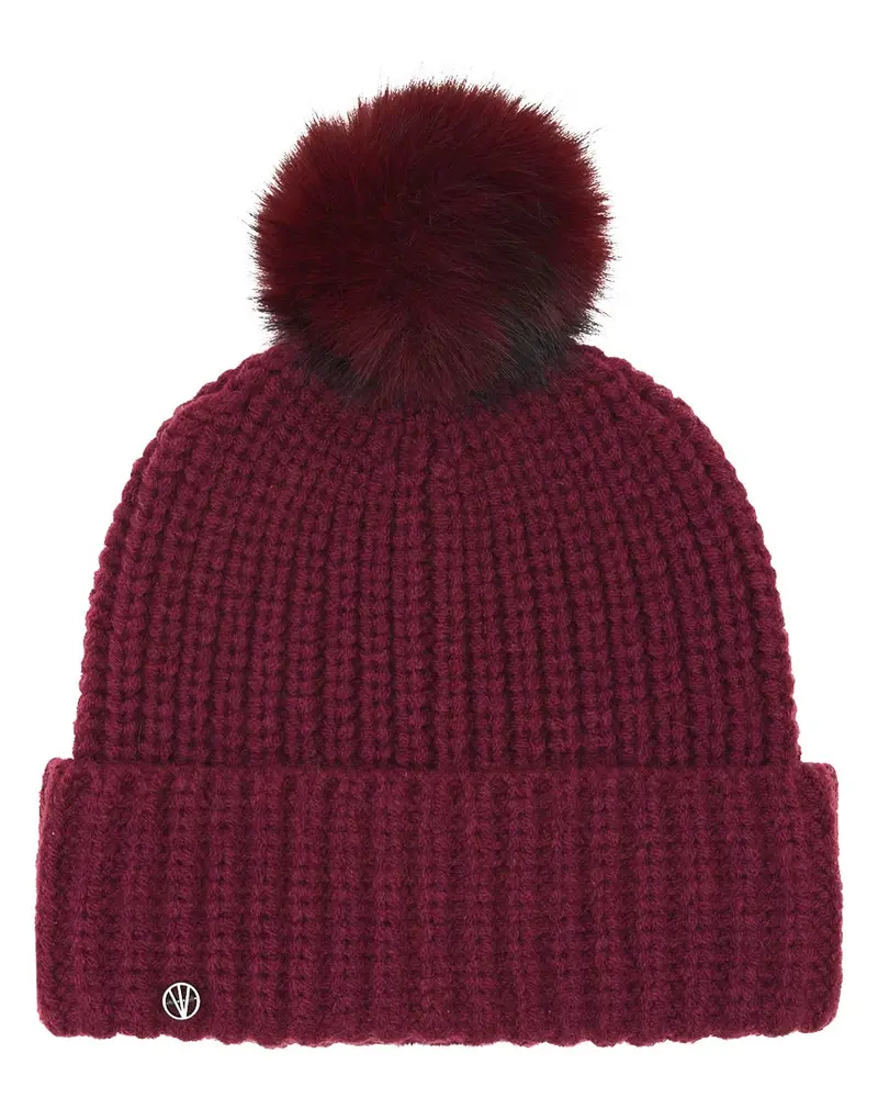 Muts met pompon Loevenich 676044 - bordeaux