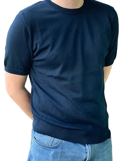 Navy cotton crew neck T-shirt Seventy - MT2824/754