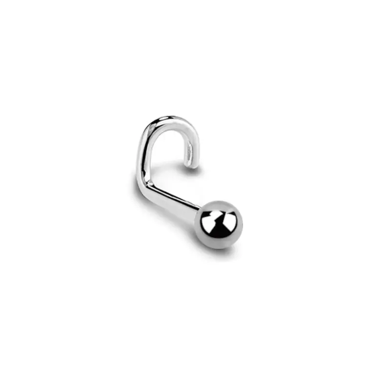 Neuspiercing Basic Zilverkleurig - Titanium