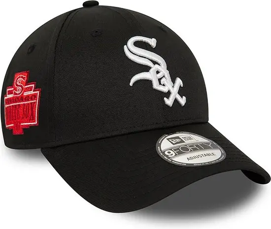 New Era Chicago White Sox World Series World Series Patch Black 9FORTY Adjustable Cap