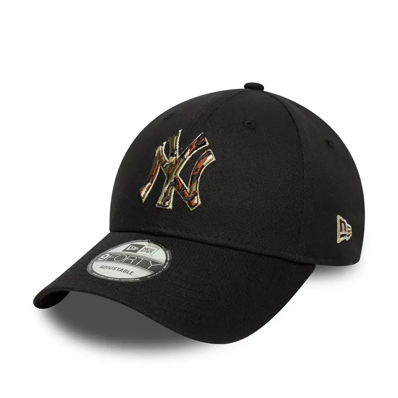 New Era New York Yankees MLB Outline Camo Black 9FORTY Cap