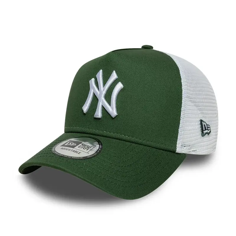 New York Yankees MLB League Essential A-frame Trucker 9FORTY Snapback New Era Green/White