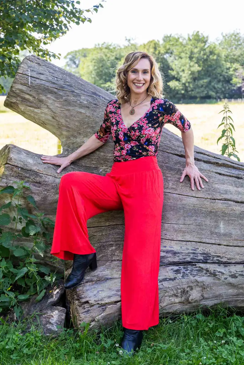 Twisted stretch top- 3/4 mouw - eekhoorntjes