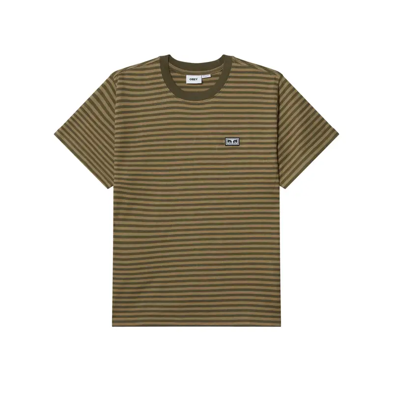 Obey Established works eyes stripe ss grape leaf multi