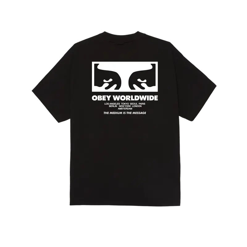 Obey The Medium Is The Message Black Tee