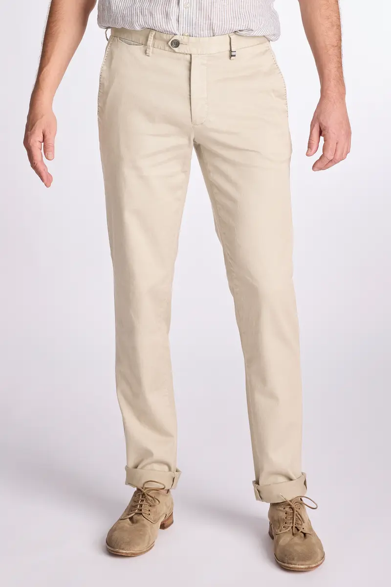 Offwhite cotton regular fit trousers Zilton - Magnus-A 32/112