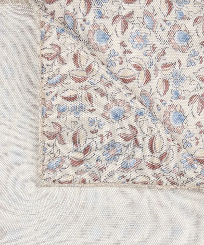 Offwhite silk pocket square Profuomo - PPXN10001A-B