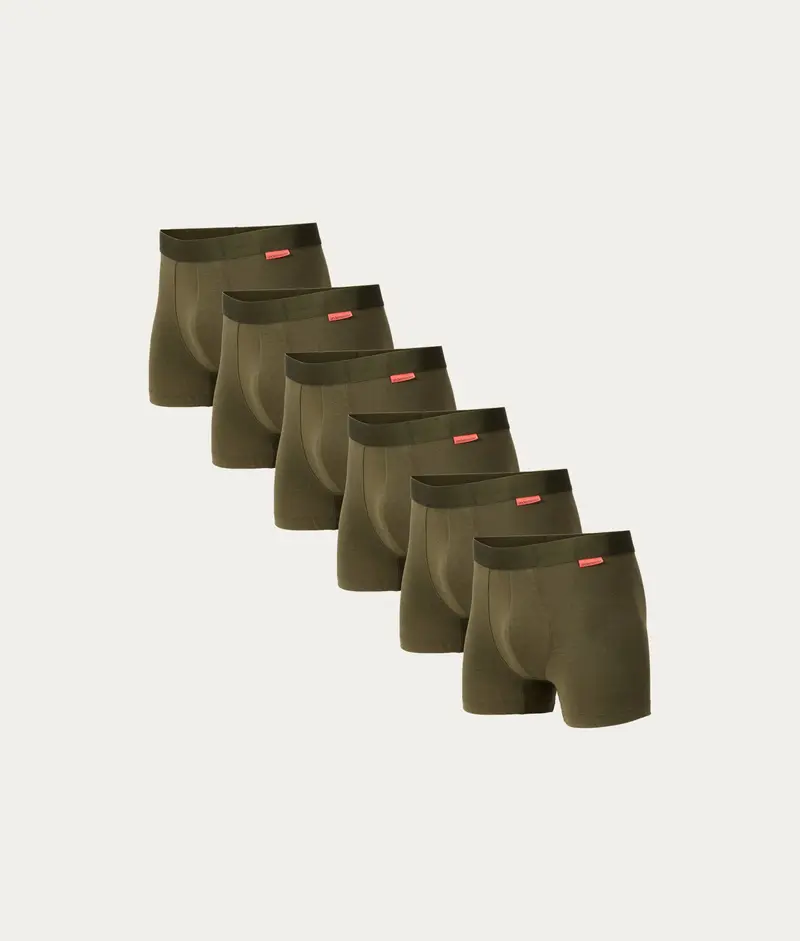 Olijfgroene Boxershort Highland Moss (6-pack)