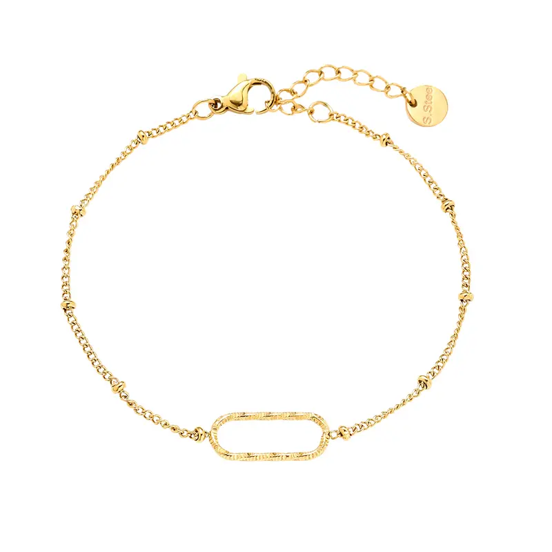 One Oval Armband Goudkleurig