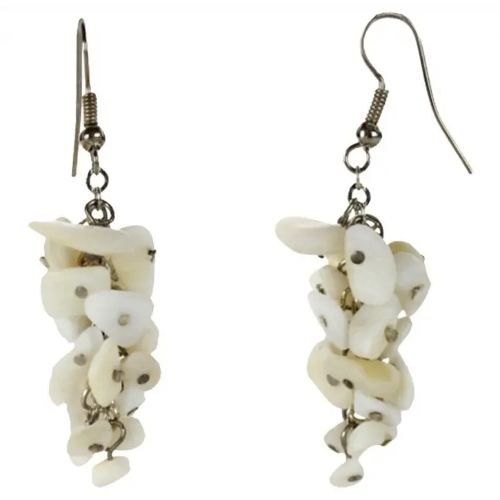 Oorbellen White Stone