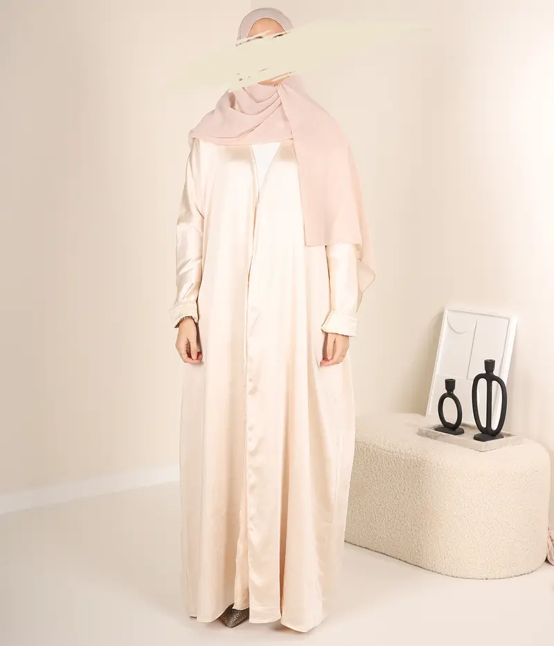 Open Abaya Dhahiriya - Pearl