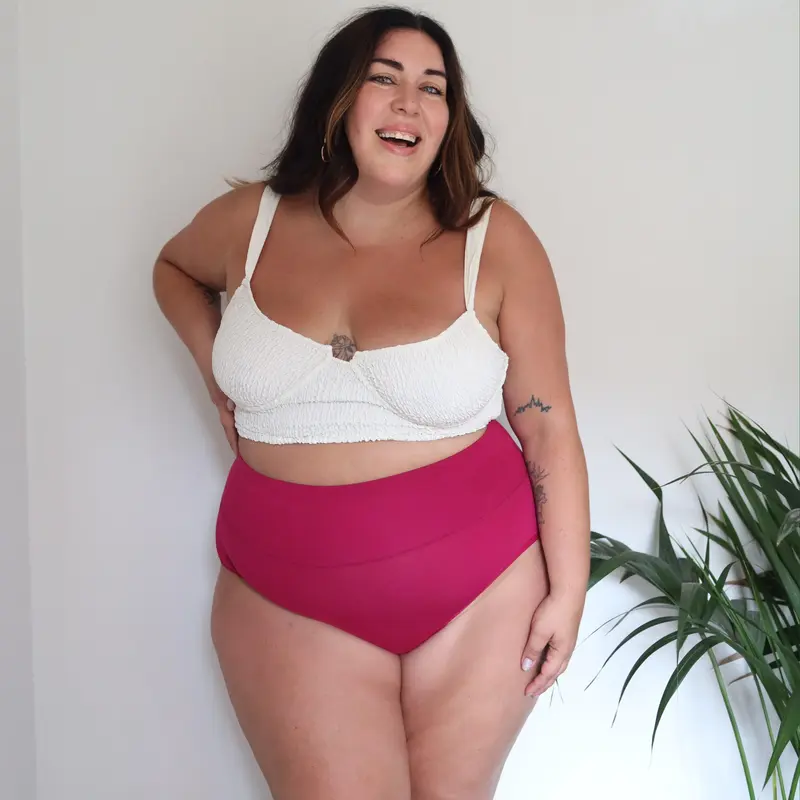 Organic Cotton Full Brief Knickers - Raspberry Pie