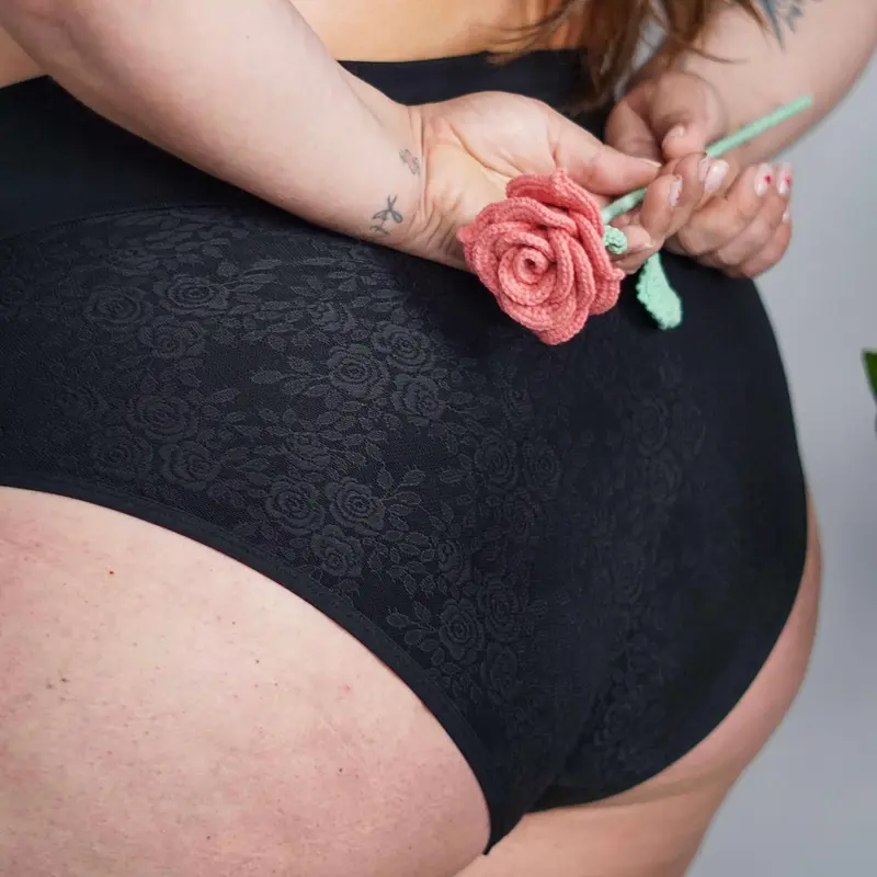 Organic Cotton Lacey Full Brief Knickers