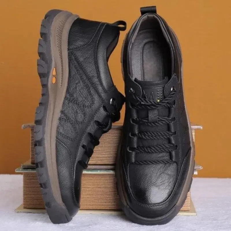 Orthopedische leren herenschoenen