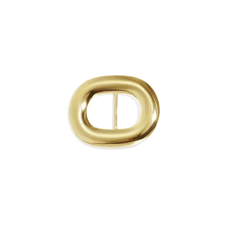 Oval Chunky Sjaalclip Goudkleurig