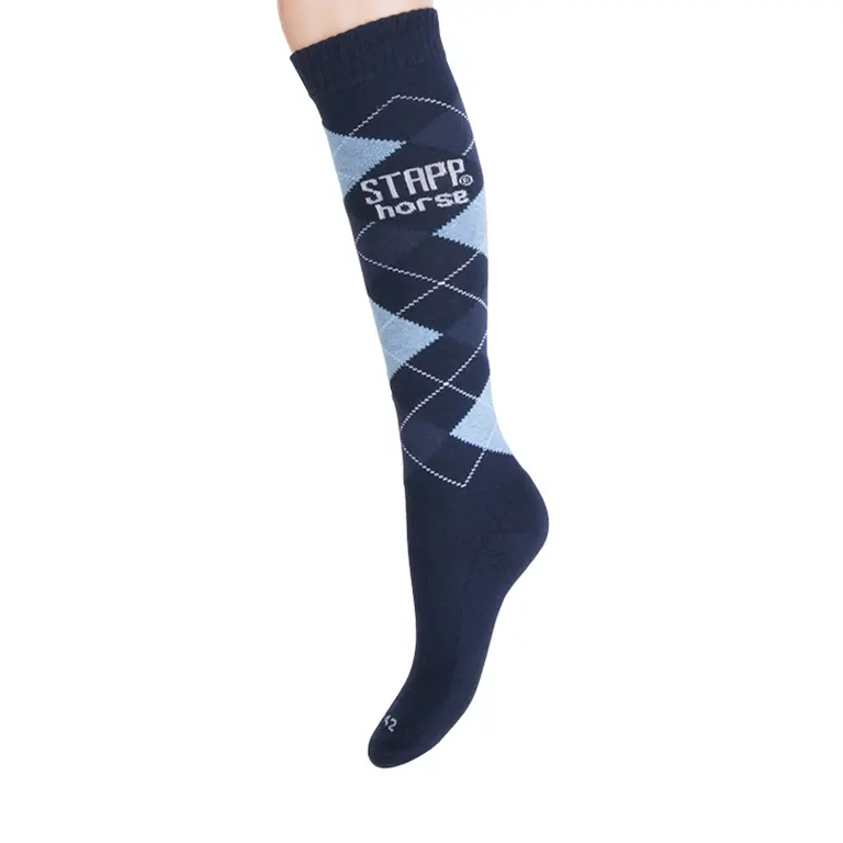 Paardrijkousen Stapp Horse - Ruit Navy/Blauw