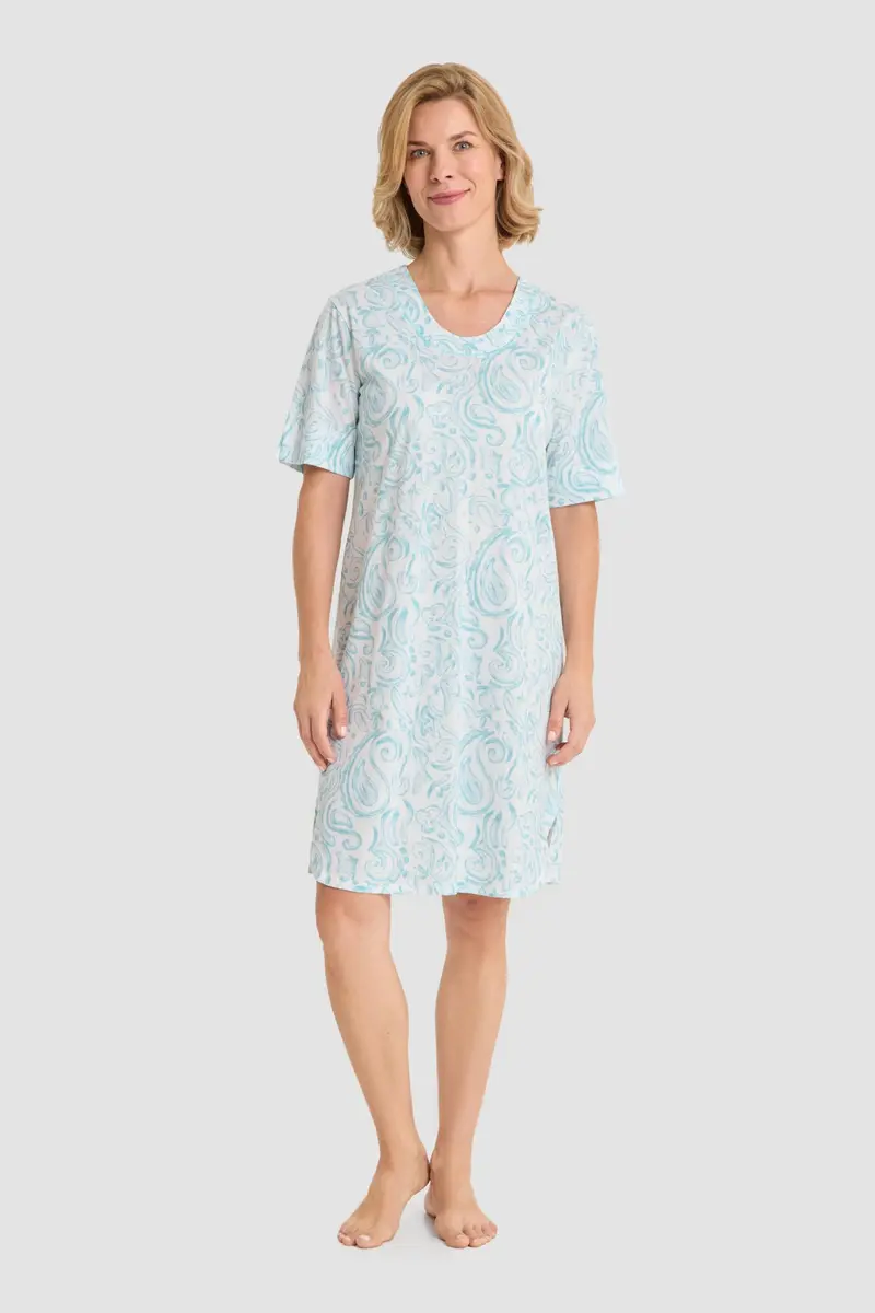 Paisley Nachthemd 1263045 Aqua